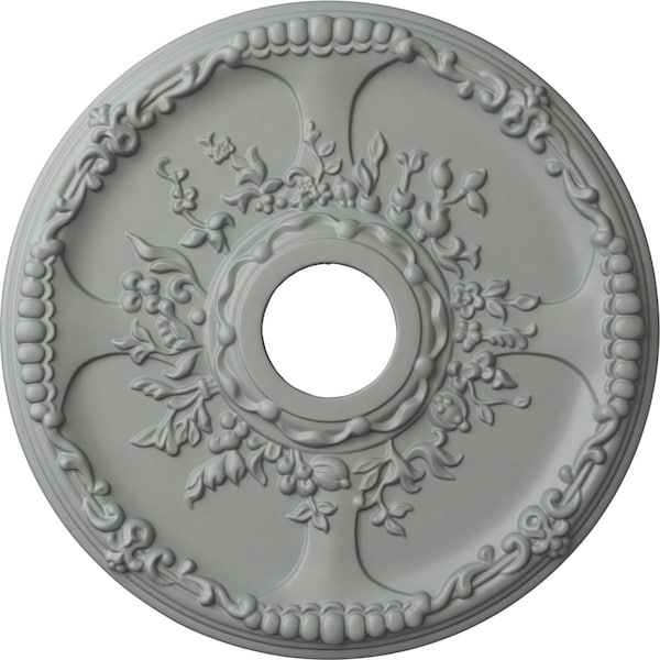 Ekena Millwork Antioch Ceiling Medallion (Fits Canopies up to 3 1/2"), 18"OD x 3 1/2"ID x 1 3/8"P, Primed White CM18SE - main